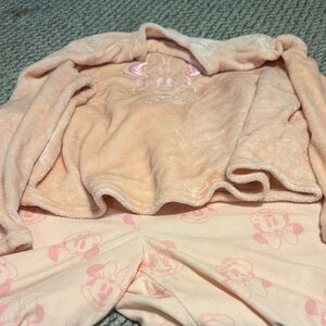 Disney Peach Pajama Set with Minnie Mouse Design